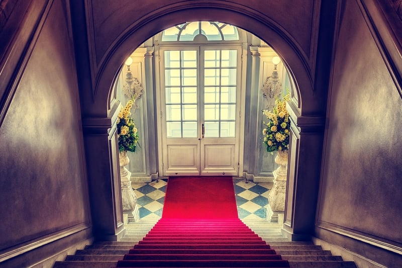 Celebrity walking the red carpet